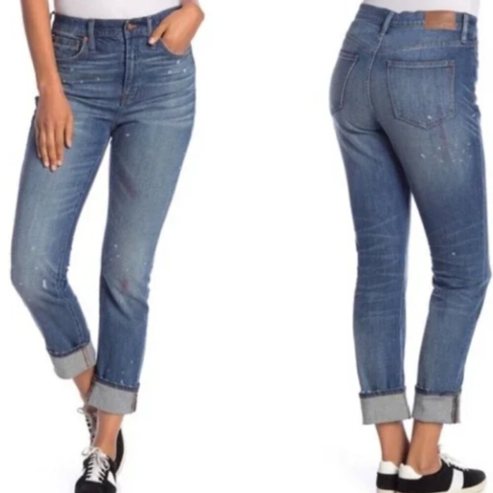 Madewell 11-Inch The High-Rise Slim Boyjean: Painter Edition (Boulder)